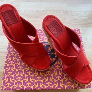 Tory Burch | Kristen Canvas Slide Espadrille | Size 7.5